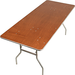 8 FOOT PLYWOOD FOLDING BANQUET TABLES